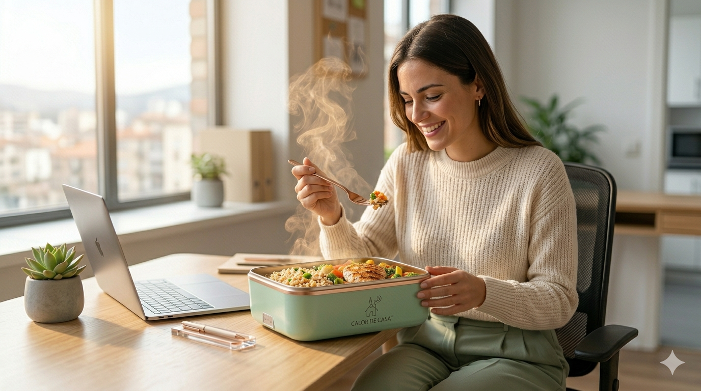 Fiambrera Eléctrica Portátil \ Comida caliente en cualquier lugar.