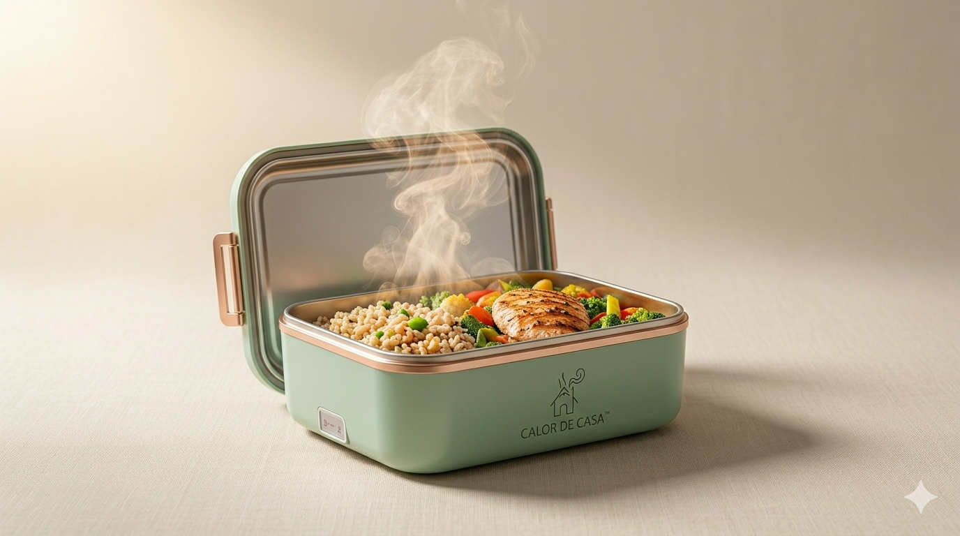 Fiambrera Eléctrica Portátil \ Comida caliente en cualquier lugar.
